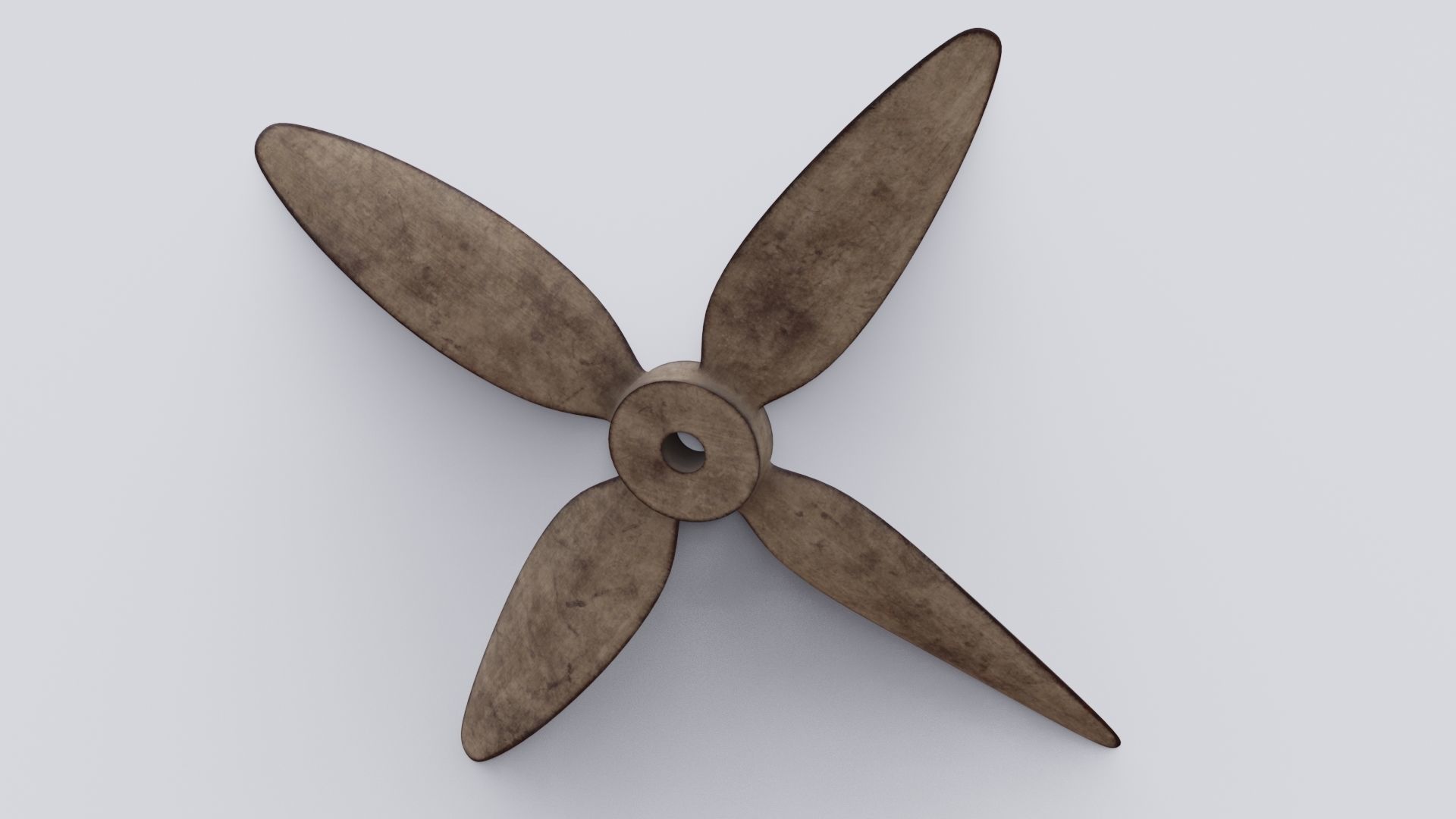 Wooden Fan 3D model Low-poly 3D model_7