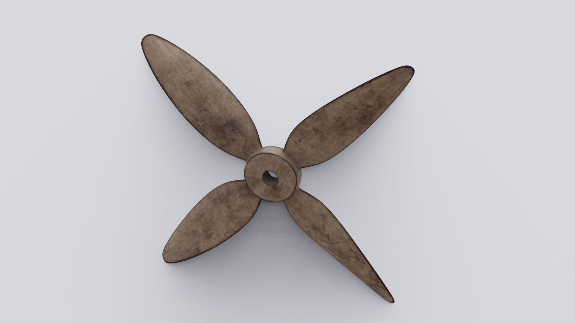 Wooden Fan 3D model Low-poly 3D model_9
