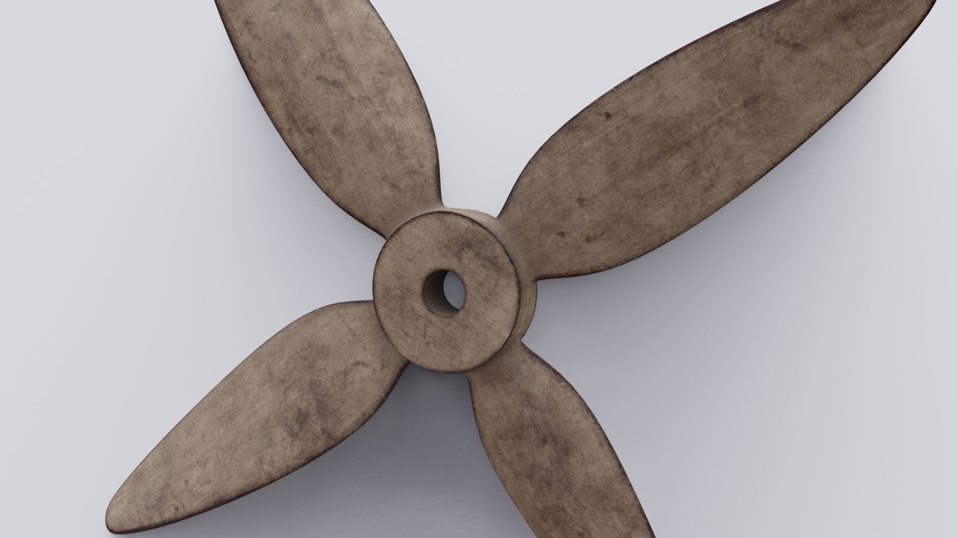 Wooden Fan 3D model Low-poly 3D model_26