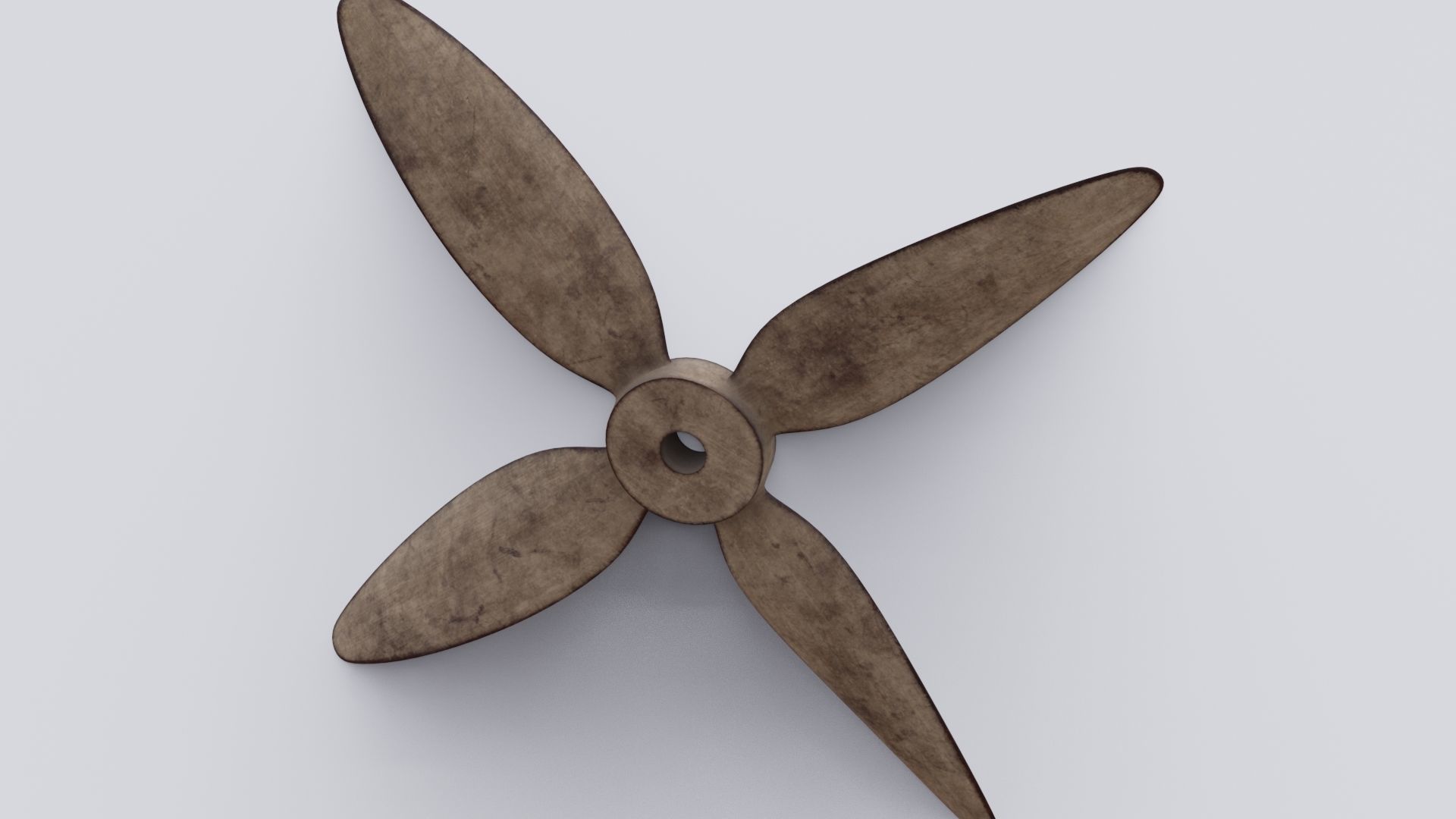 Wooden Fan 3D model Low-poly 3D model_13