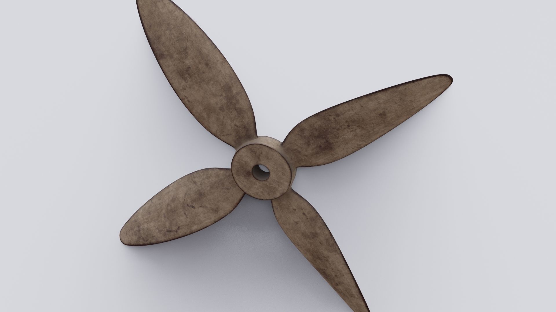 Wooden Fan 3D model Low-poly 3D model_12