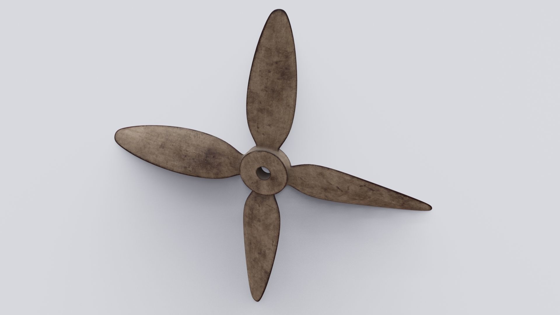 Wooden Fan 3D model Low-poly 3D model_25