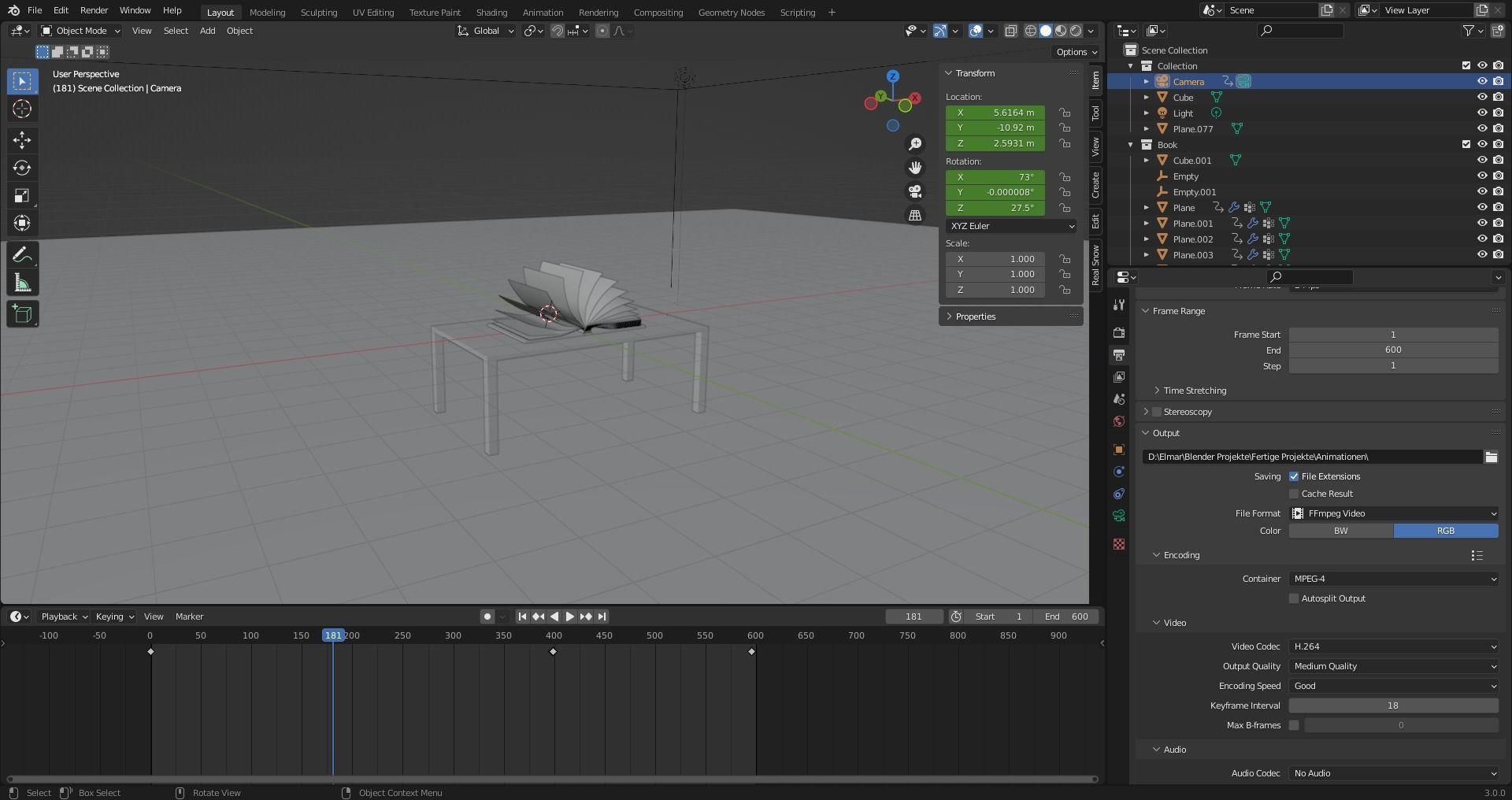 An Dark and epic book scene 3D model_4