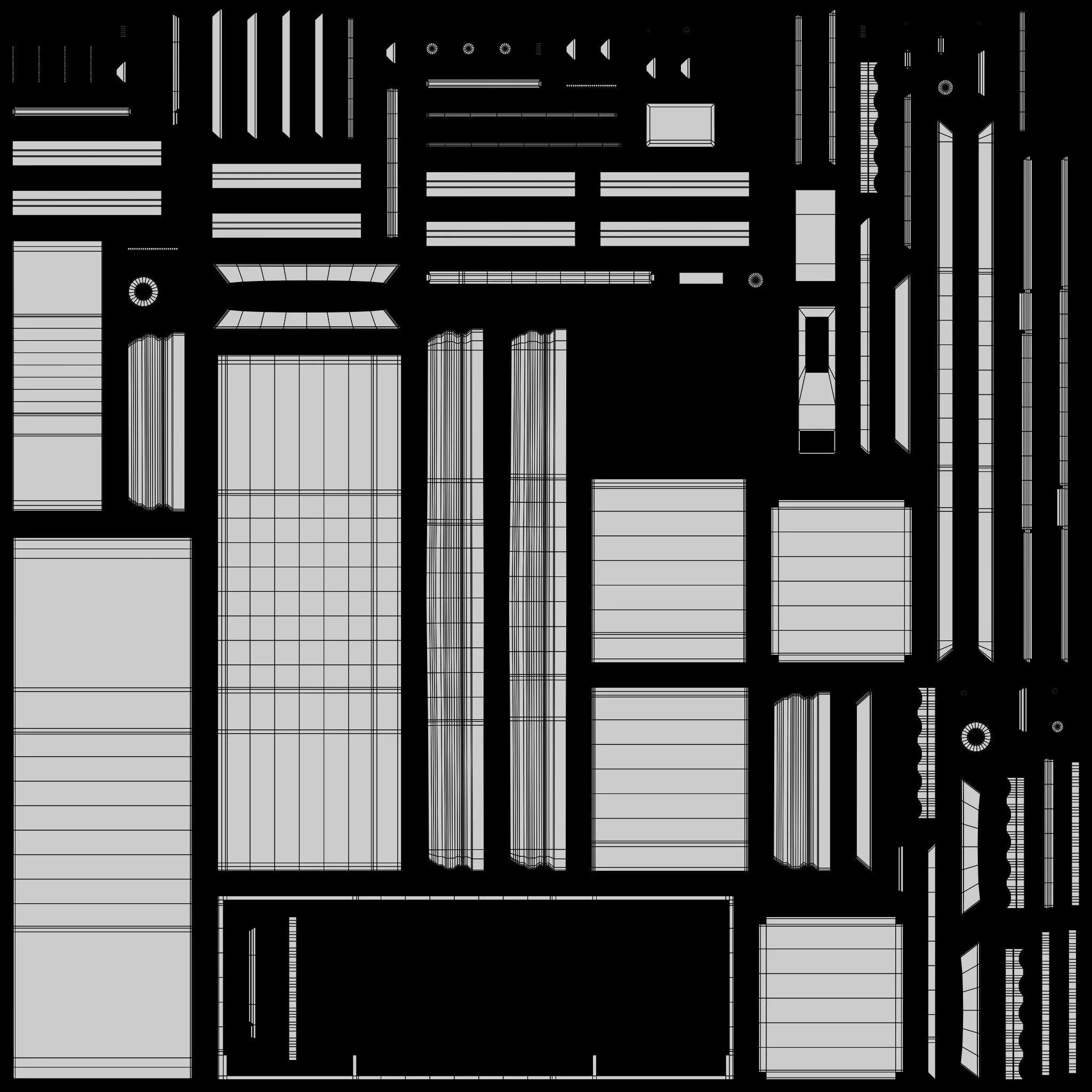 Antique Television Low-poly 3D model_12