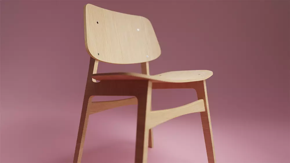 chair wooden Free 3D model_0