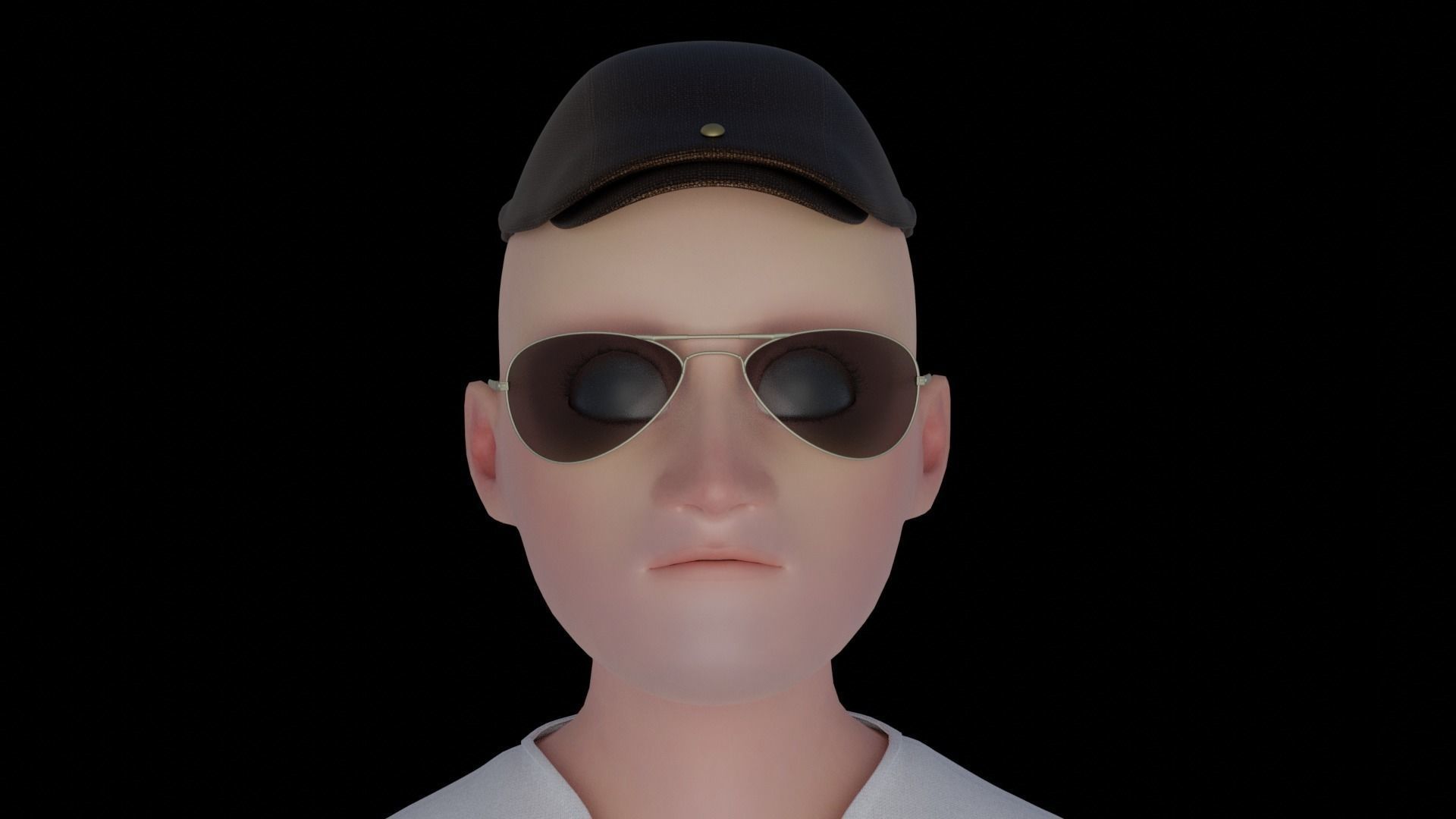 Man Character Old School Small Man 3D model_1