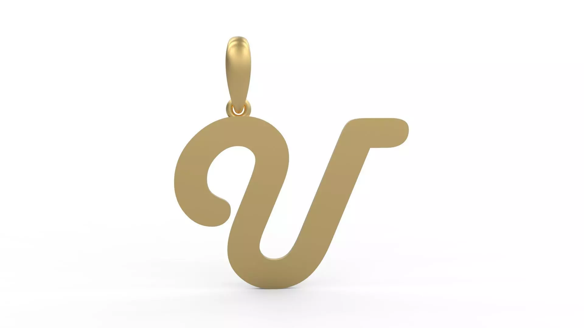 Initial Letters Pendant Harlow U 3D print model_0