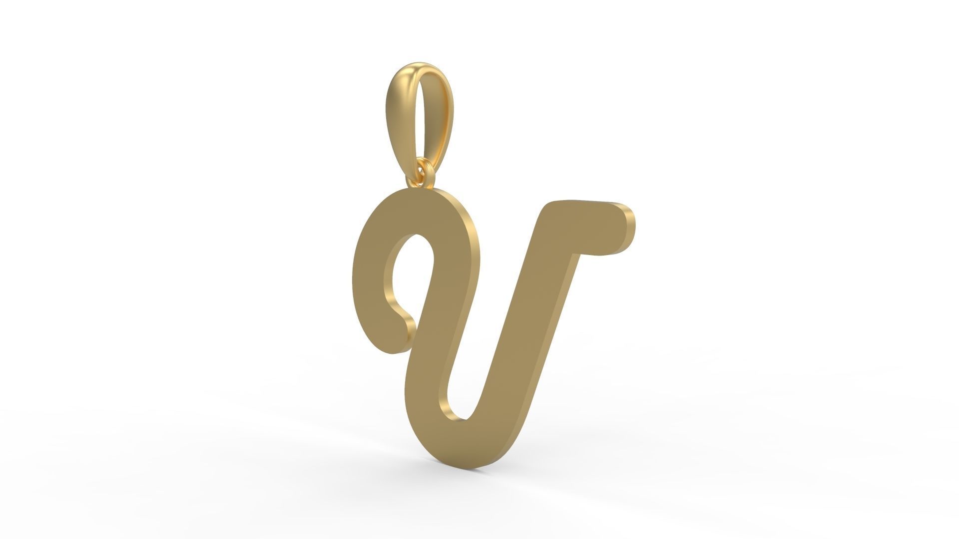 Initial Letters Pendant Harlow U 3D print model_1