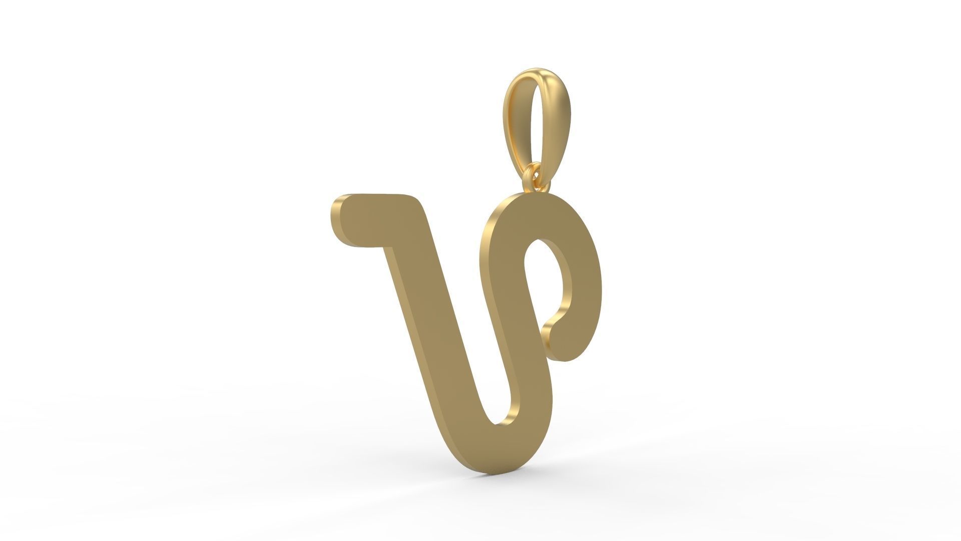 Initial Letters Pendant Harlow U 3D print model_3