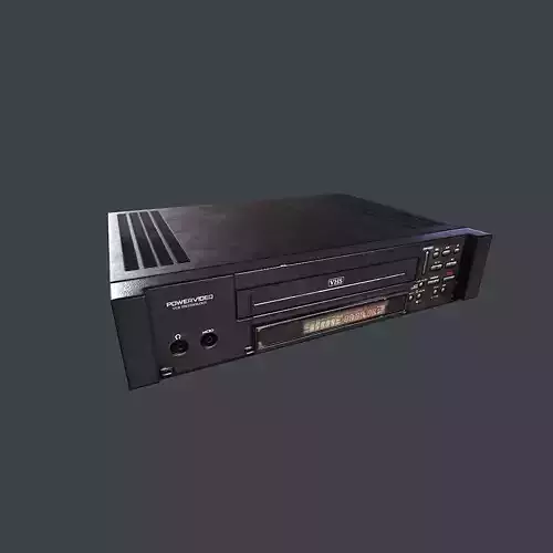 Old VCR Low-poly 3D model