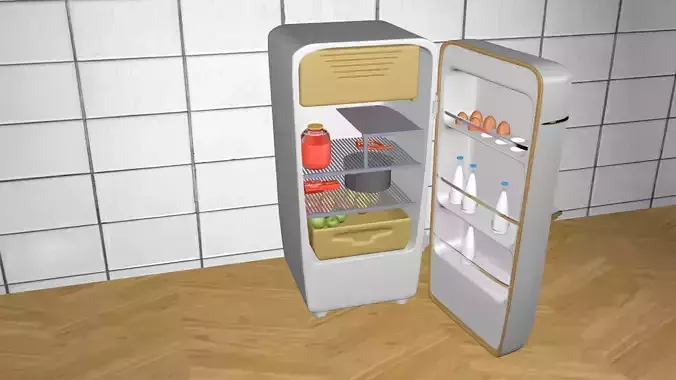 FRIDGE REFRIGERATTOR ZIL MOSCOW 3D model