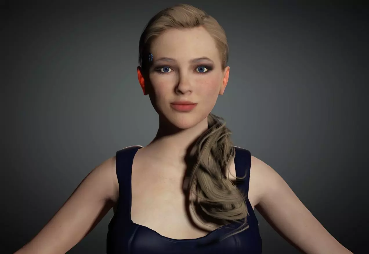 Chloe from Detriot Become Human Low-poly 3D model_0