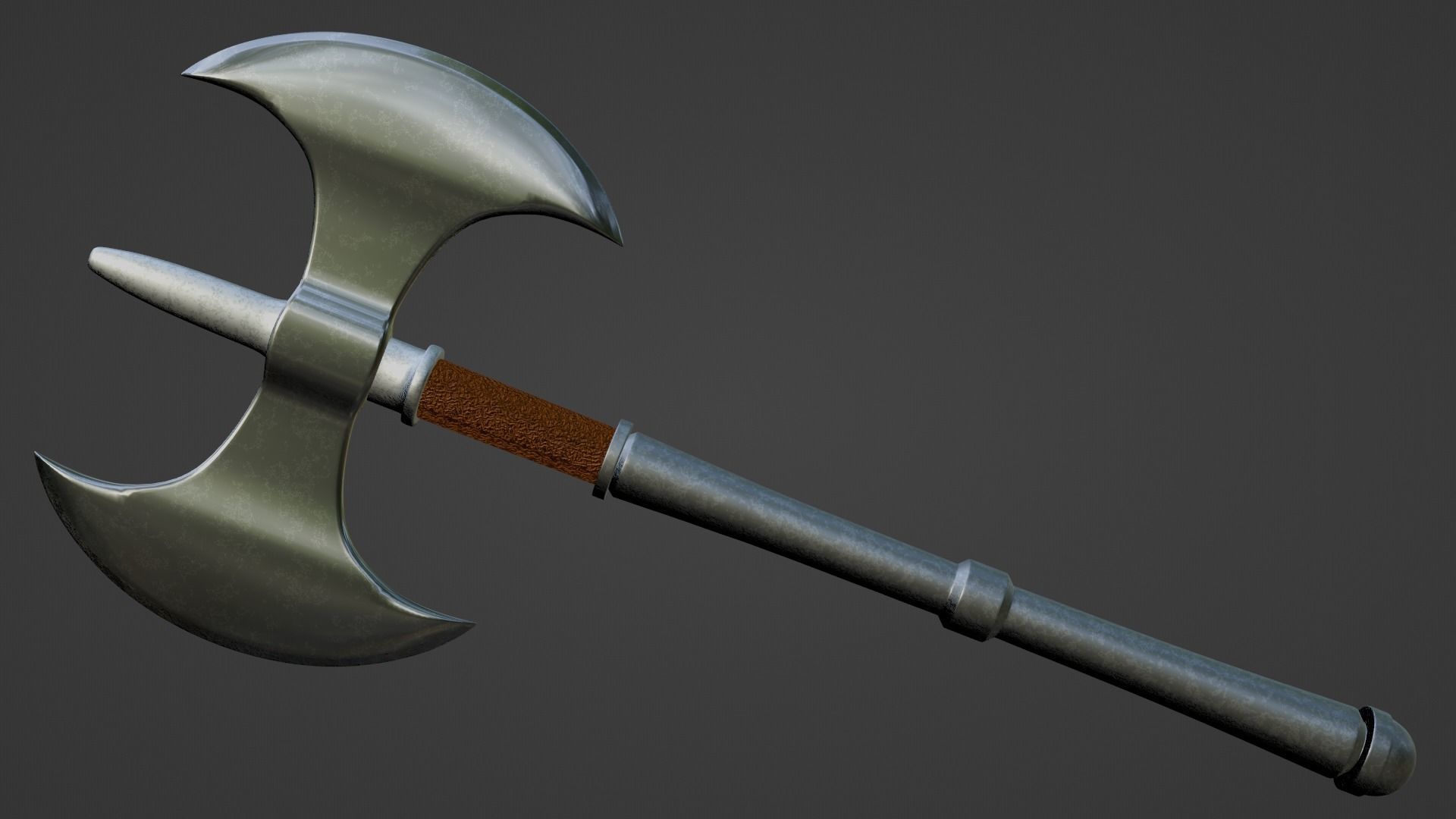 Battle Axe - Labrys Low-poly 3D model_1