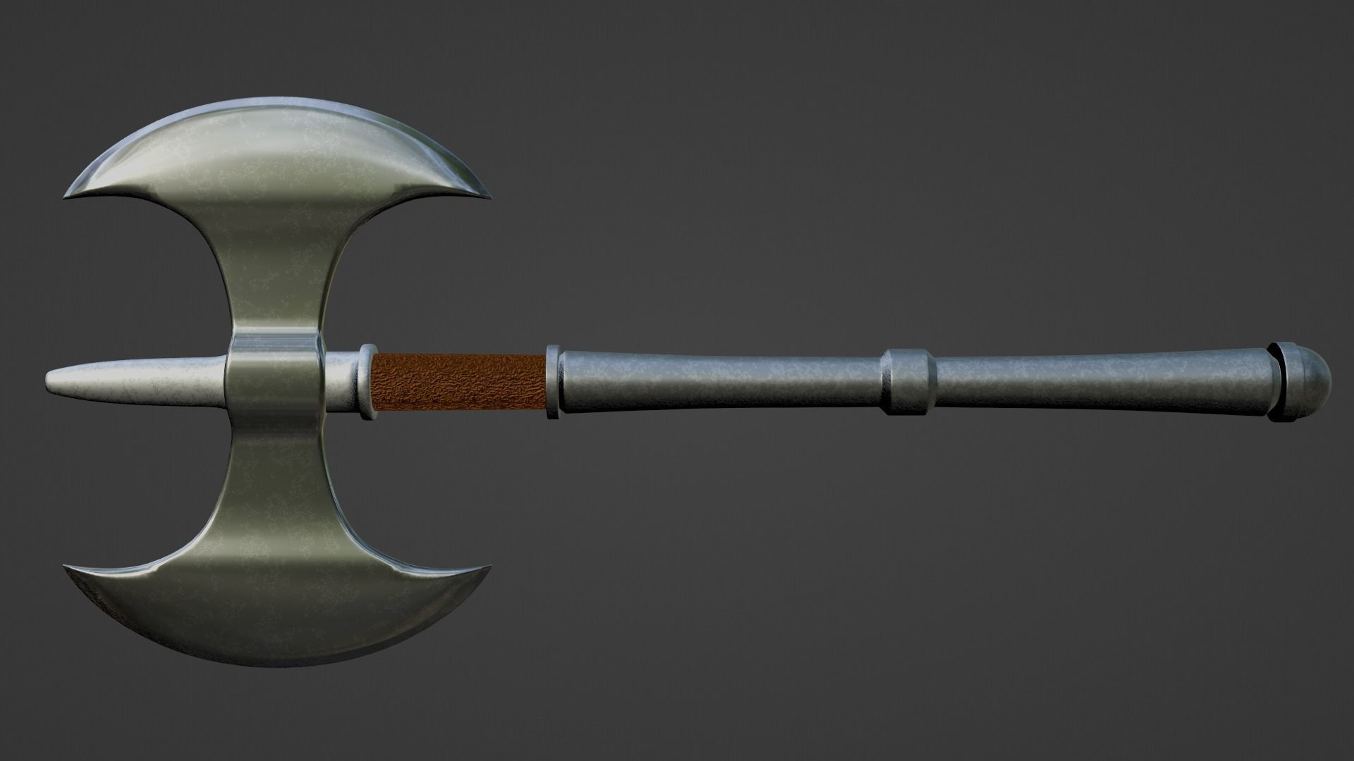 Battle Axe - Labrys Low-poly 3D model_2