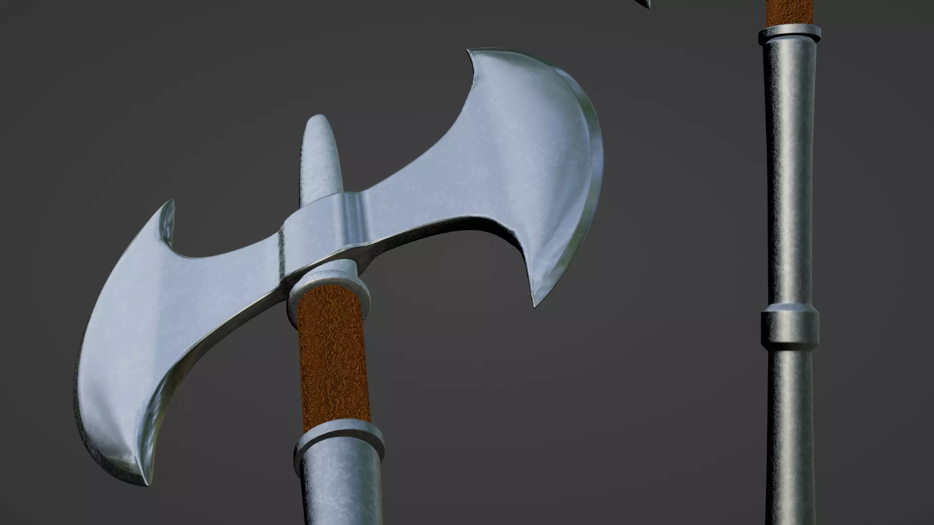 Battle Axe - Labrys Low-poly 3D model_0