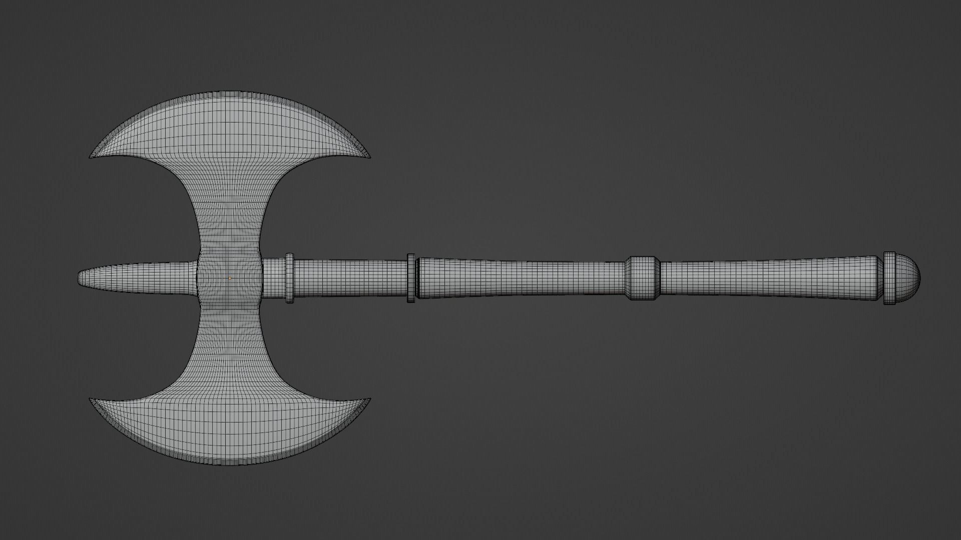 Battle Axe - Labrys Low-poly 3D model_8