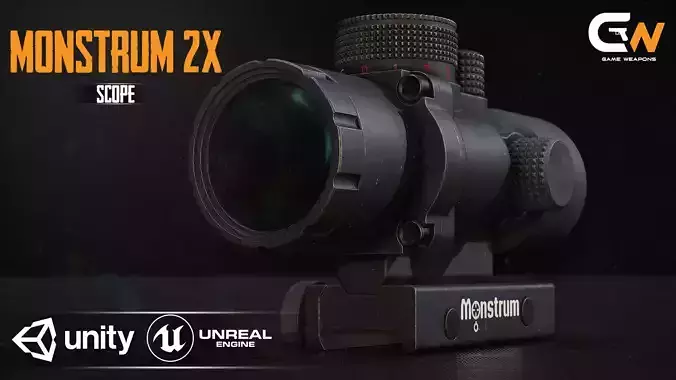 MONSTRUM 2X SCOPE Low-poly 3D model