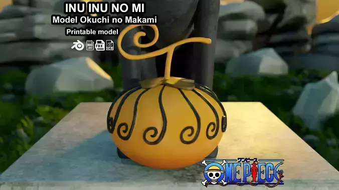Inu Inu no Mi - Model Okuchi no Makami - One Piece 3D print model Inu Inu no Mi - Model Okuchi no Makami - One Piece 3D print model