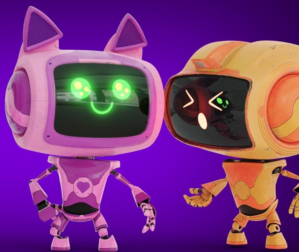 Kitchen Robots - Cute Robots collection Rigged and Animated Low-poly 3D model_2