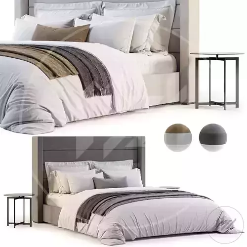 RH MODENA HORIZONTAL BED 3D model