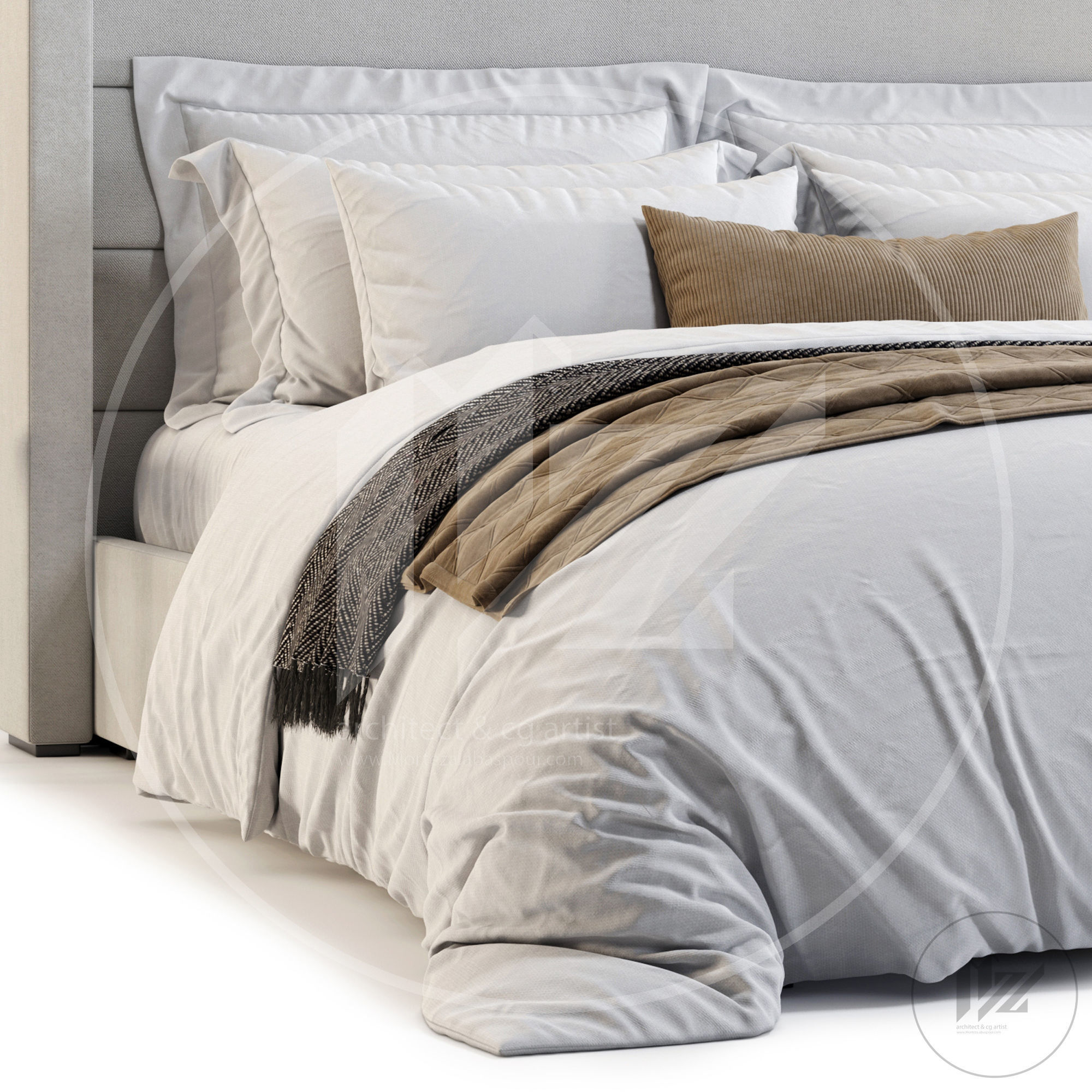 RH MODENA HORIZONTAL BED 3D model_2