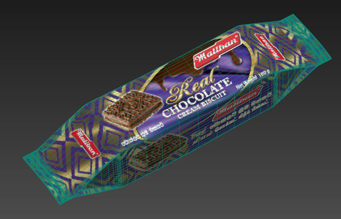Biscuit Packet 3D model Low-poly 3D model_7
