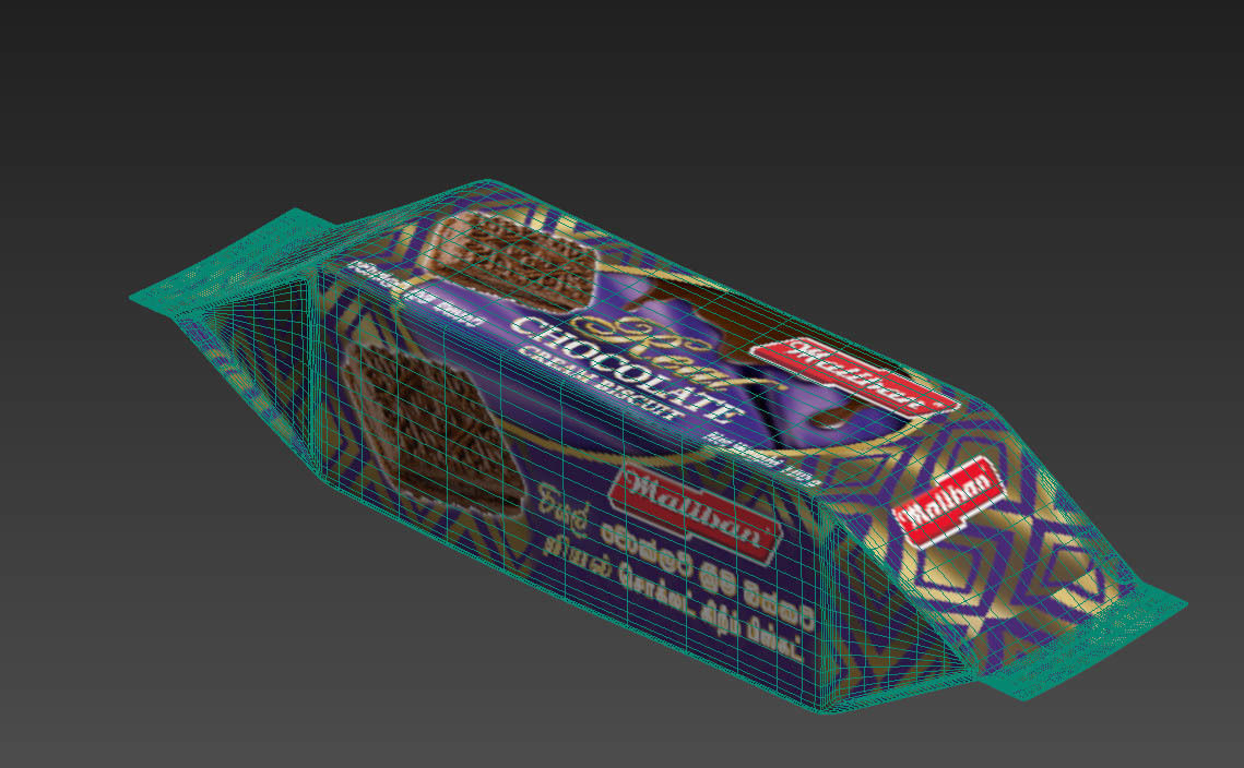 Biscuit Packet 3D model Low-poly 3D model_6