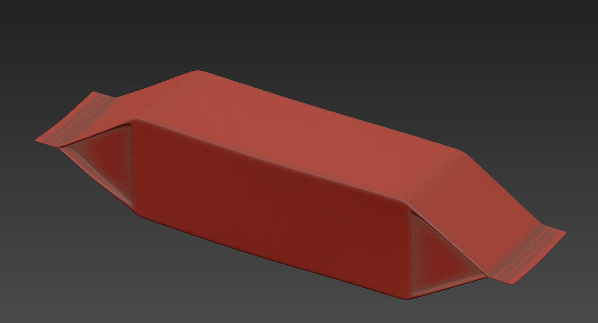 Biscuit Packet 3D model Low-poly 3D model_4