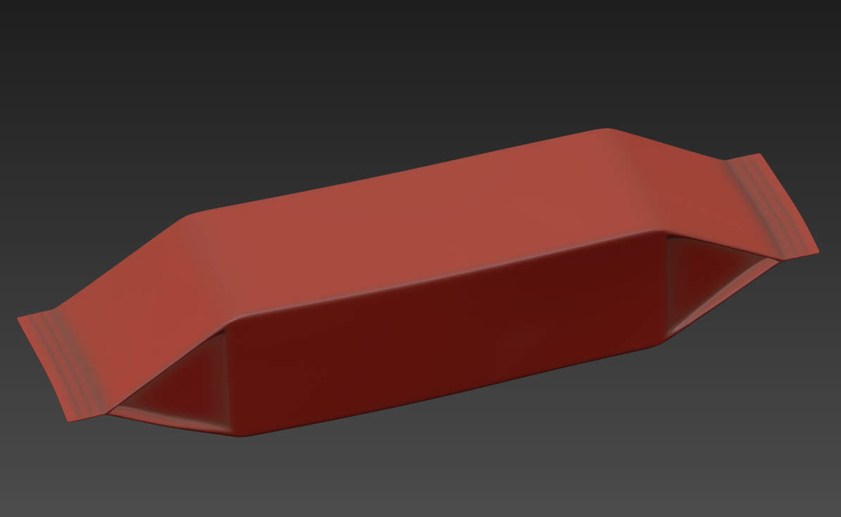 Biscuit Packet 3D model Low-poly 3D model_3