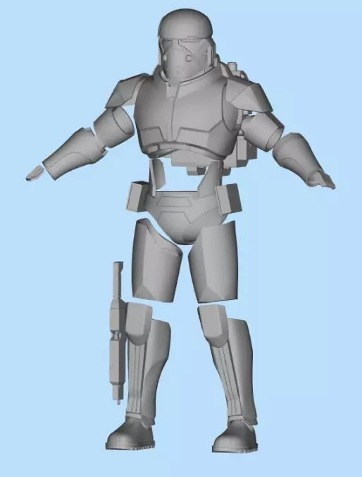 Clone Force Wrekcer One12 Scale Armor STL 3D print model_0