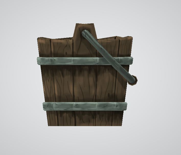 Stylized Bucket 3D model 3D model_27