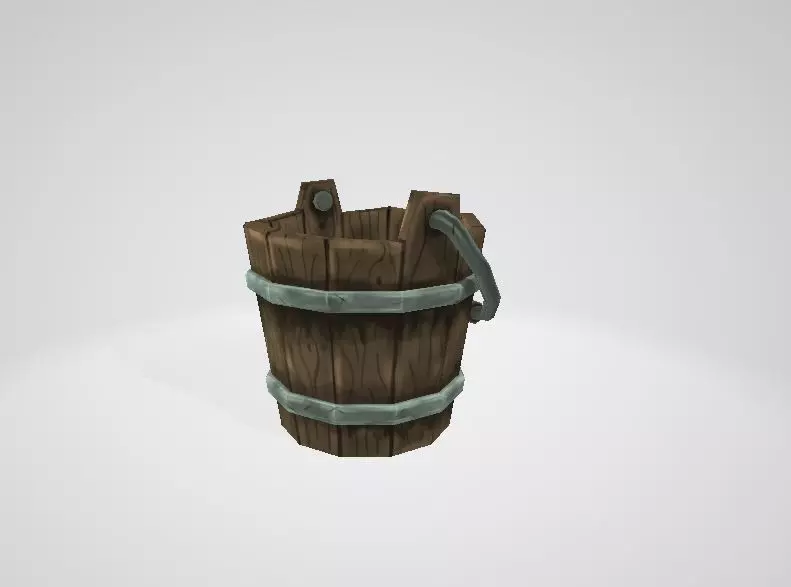 Stylized Bucket 3D model 3D model_0