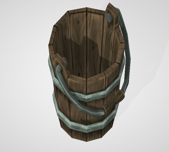 Stylized Bucket 3D model 3D model_57