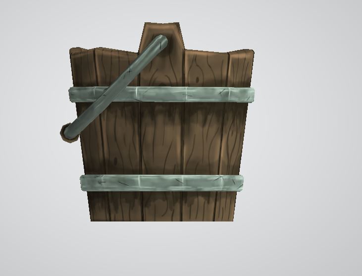 Stylized Bucket 3D model 3D model_55