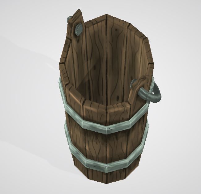 Stylized Bucket 3D model 3D model_21