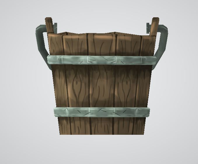 Stylized Bucket 3D model 3D model_39