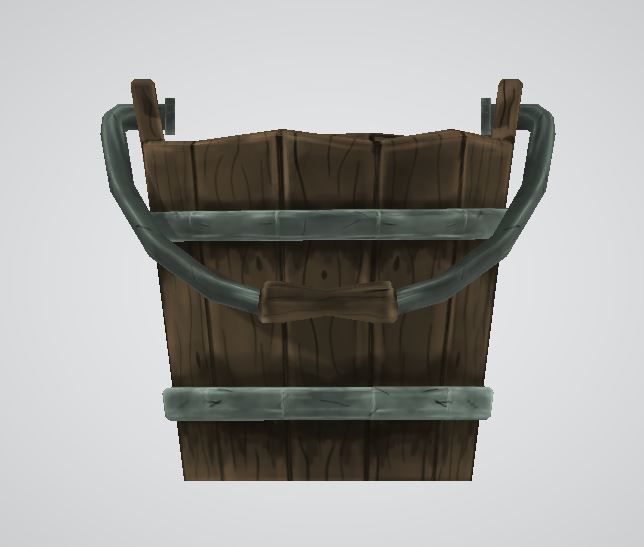 Stylized Bucket 3D model 3D model_54