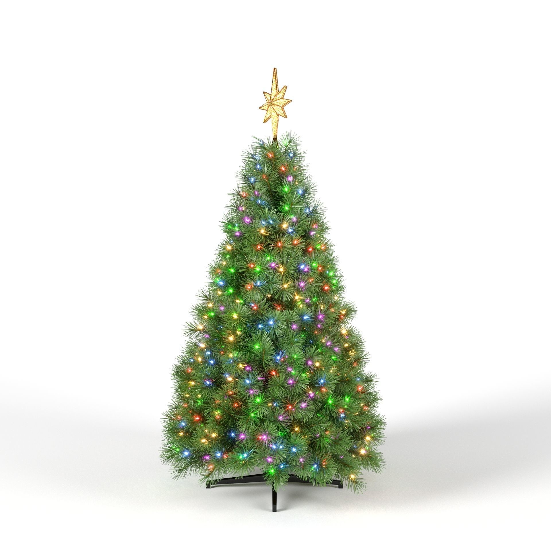 Christmas Tree with Animated Lights - Set 2 3D model_5