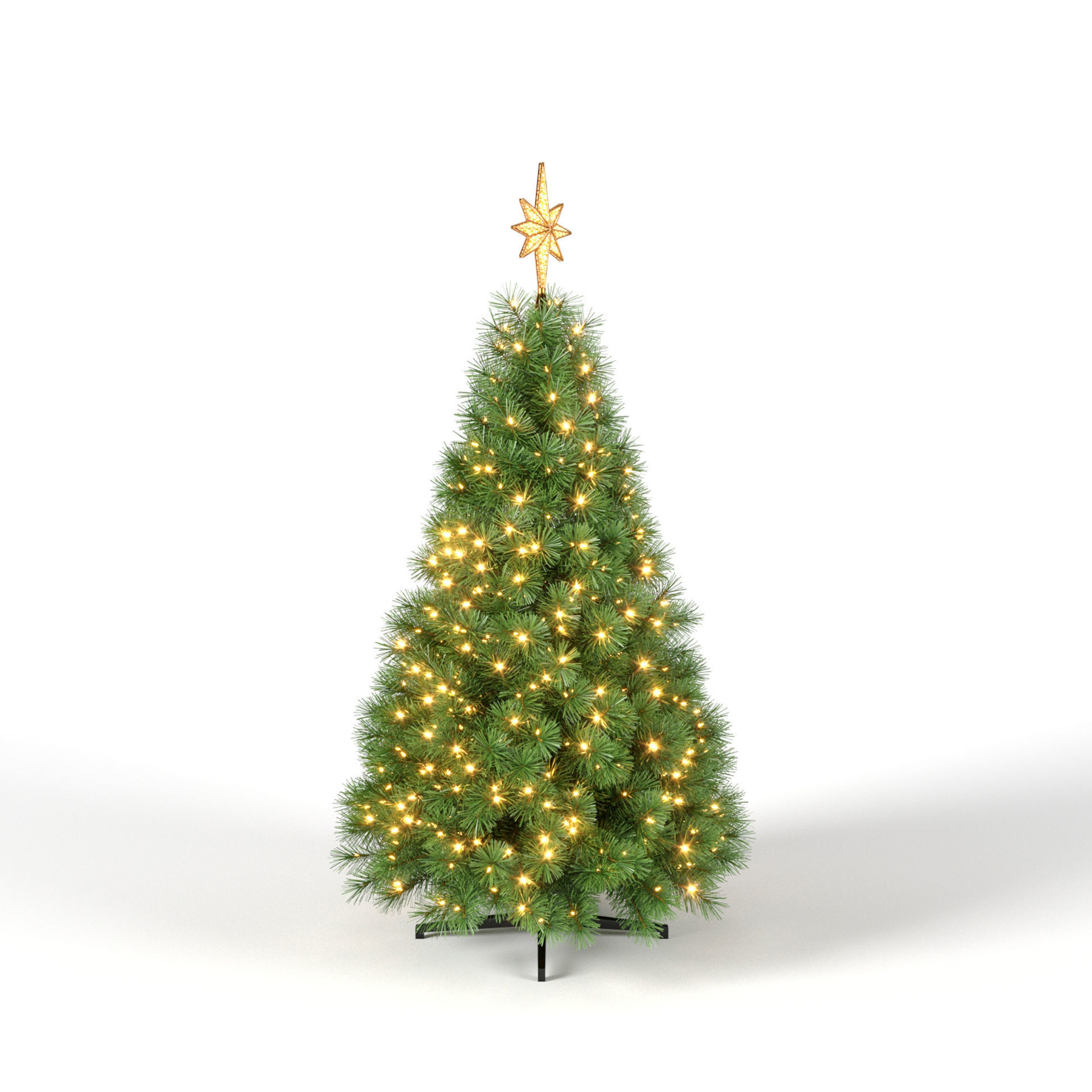 Christmas Tree with Animated Lights - Set 2 3D model_6