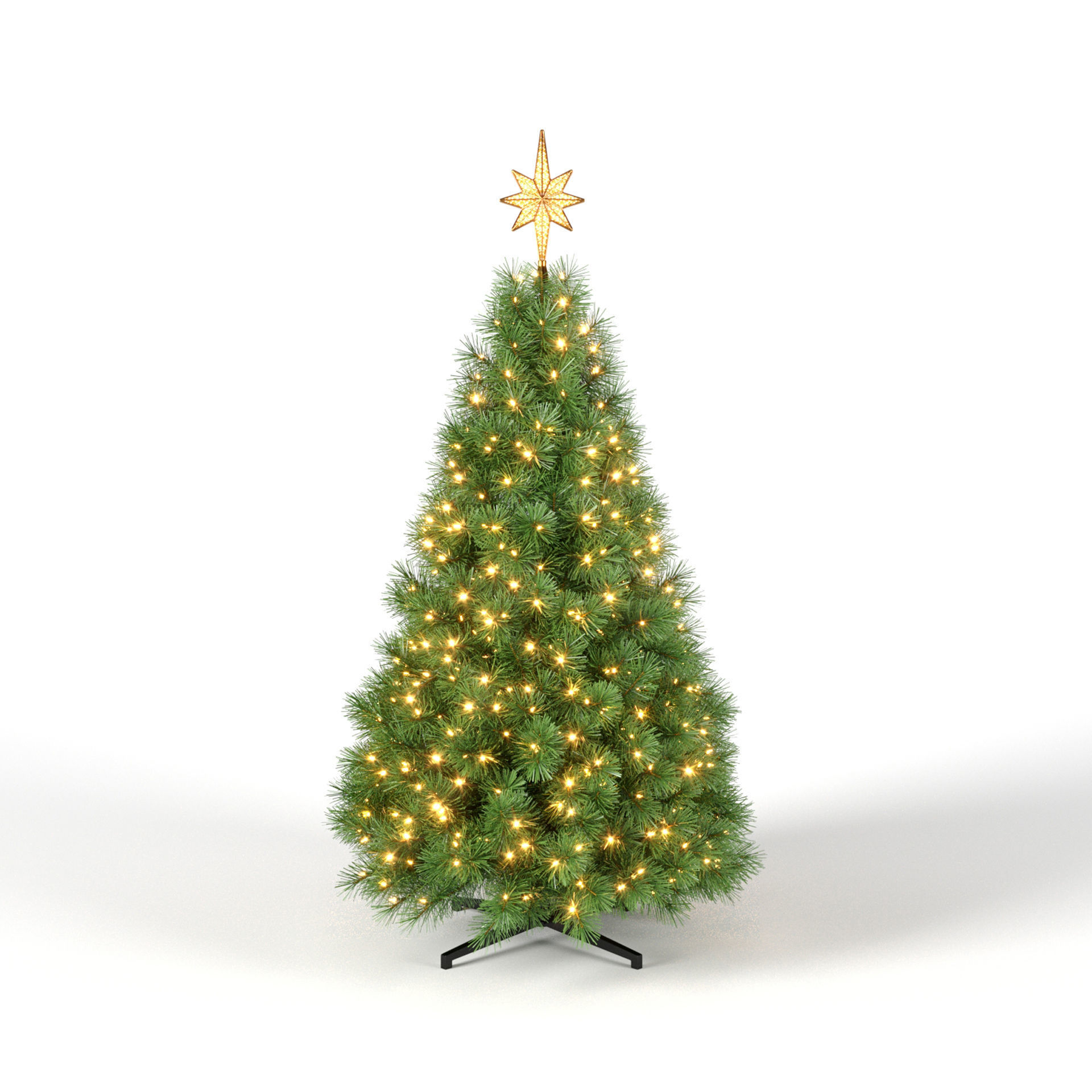 Christmas Tree with Animated Lights - Set 2 3D model_8