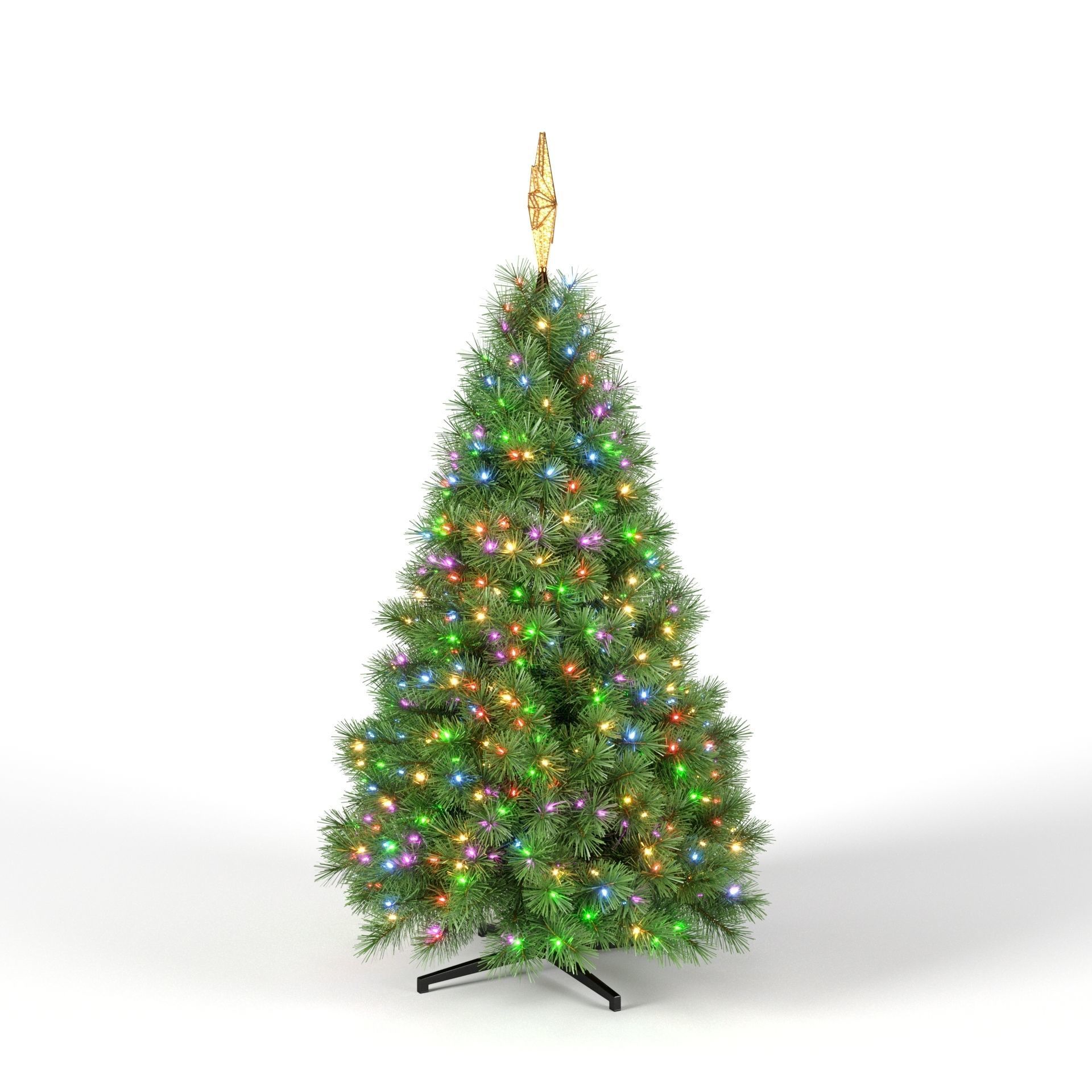 Christmas Tree with Animated Lights - Set 2 3D model_3