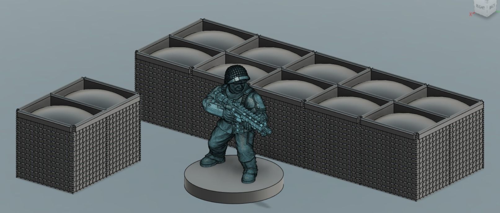 HESCO barriers 3D print model_5