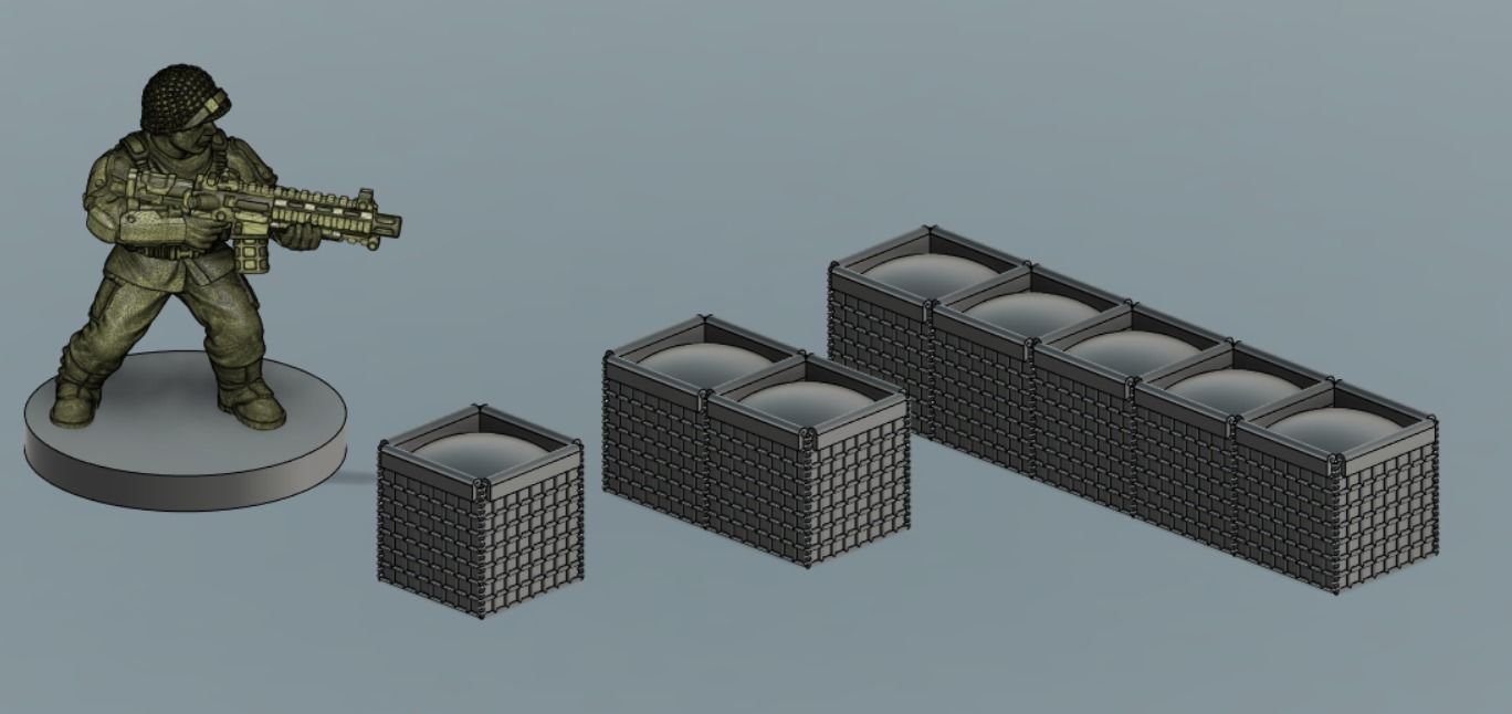 HESCO barriers 3D print model_3