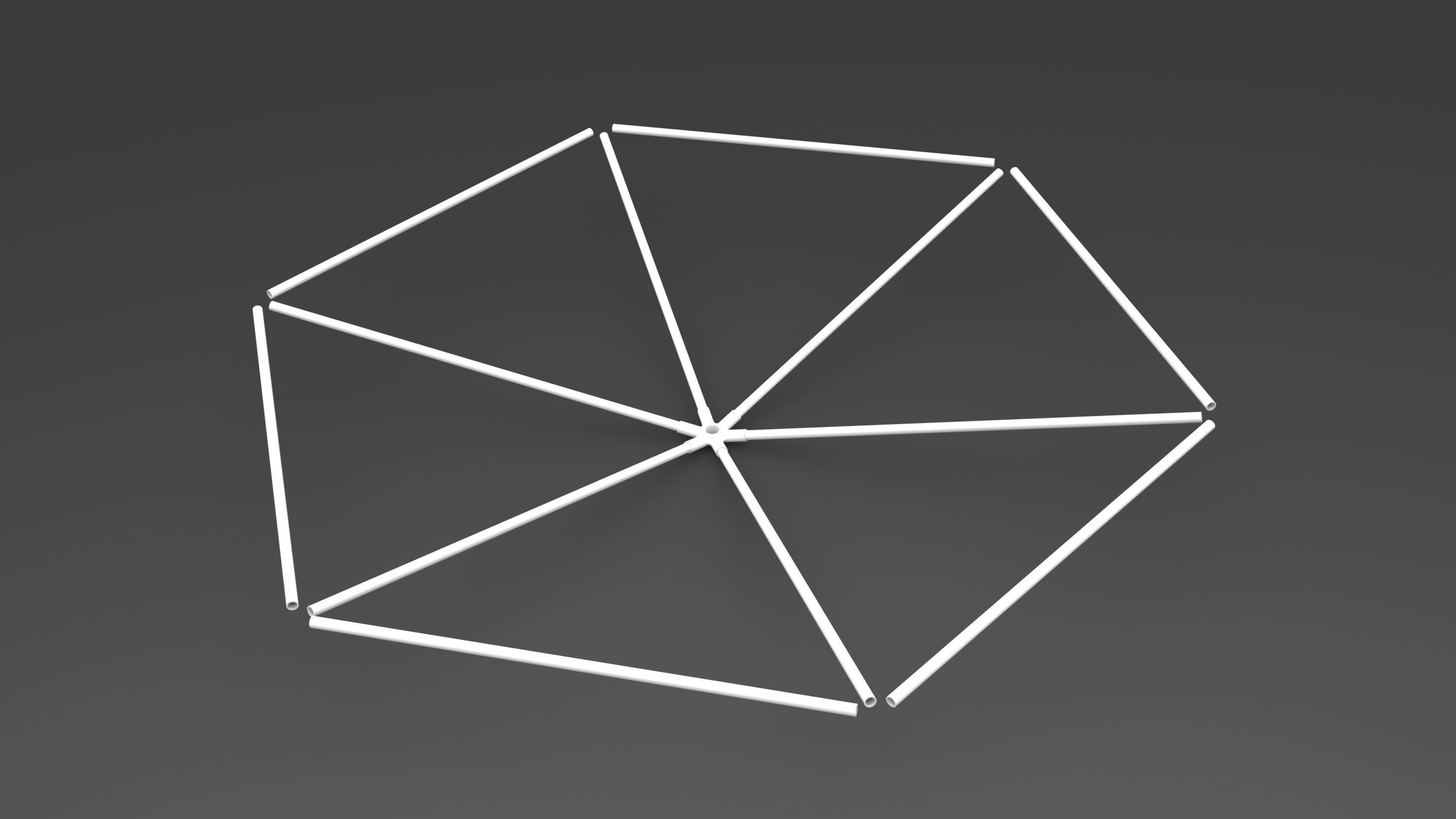 geodesic star 3D model_4