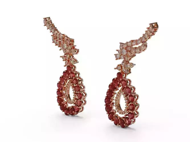 Earrings with diamonds