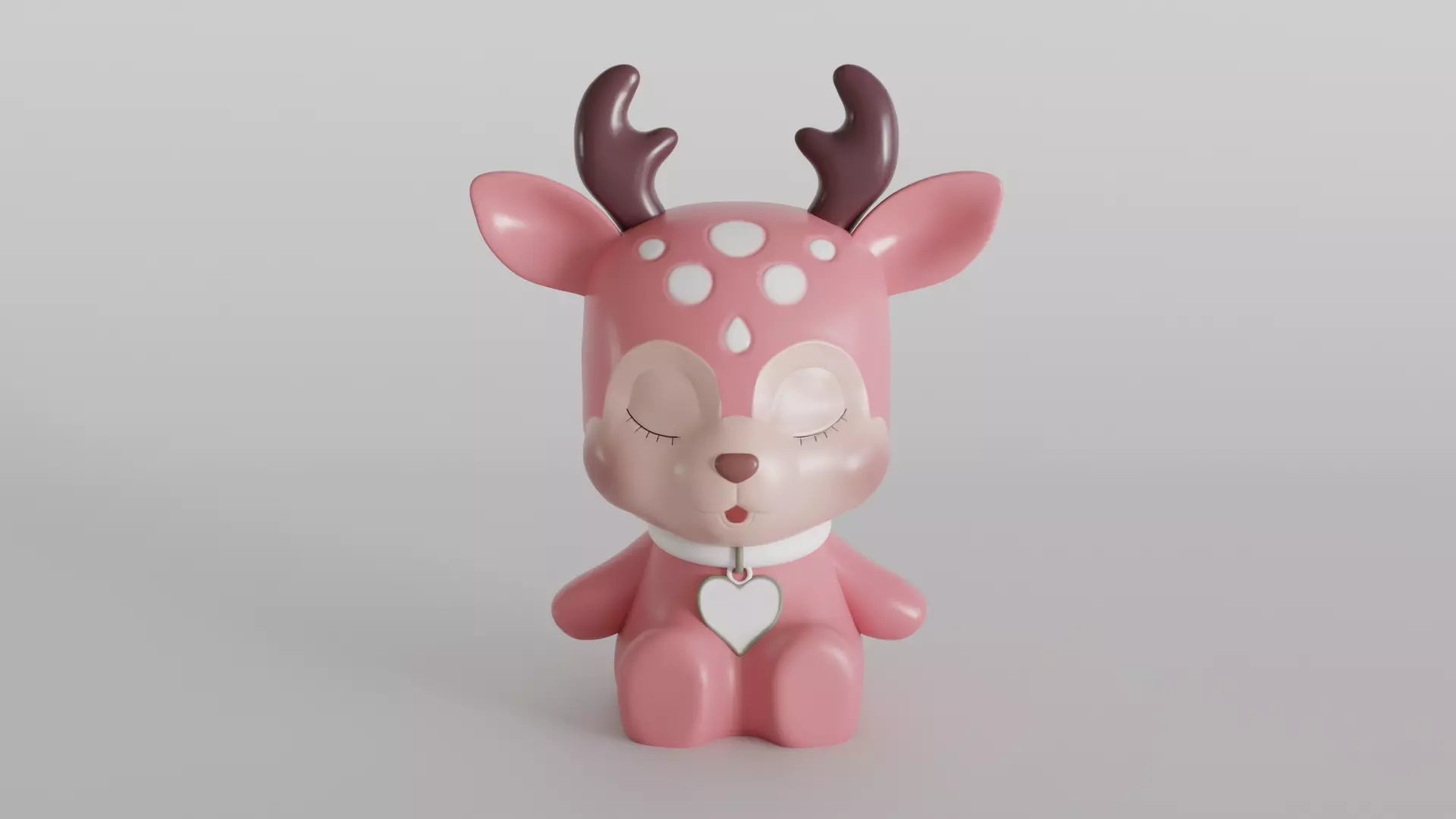Adorable Pink Baby Deer 3D print model