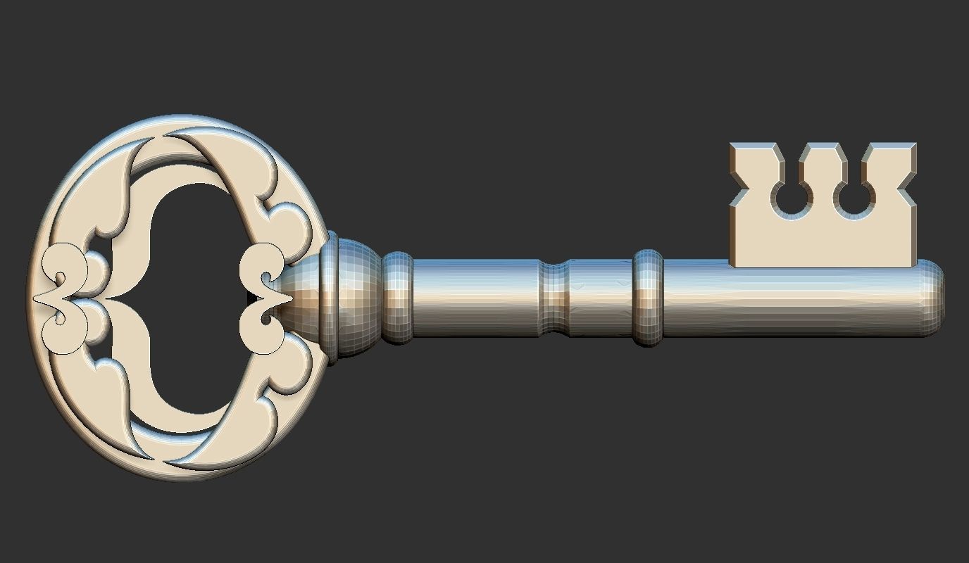 The Key silver 3D print model_1