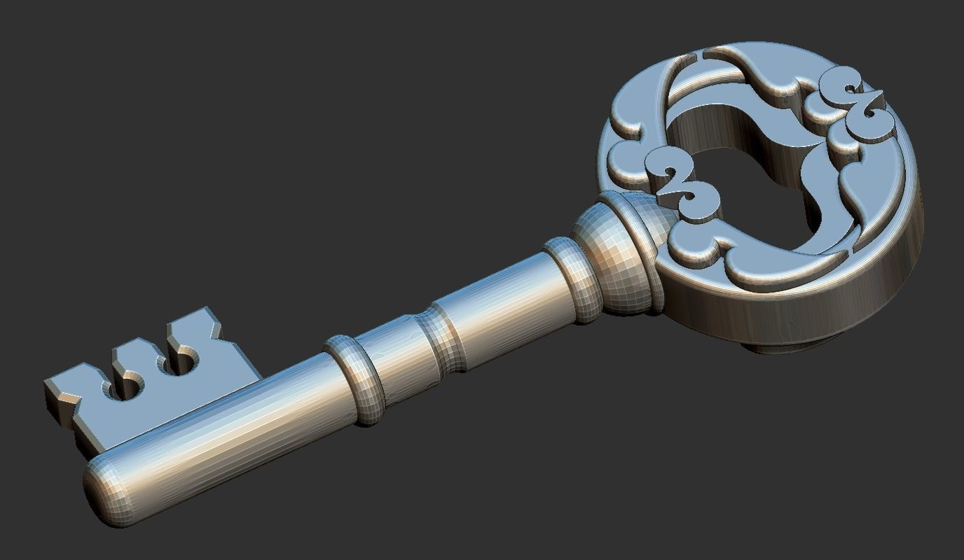 The Key silver 3D print model_4
