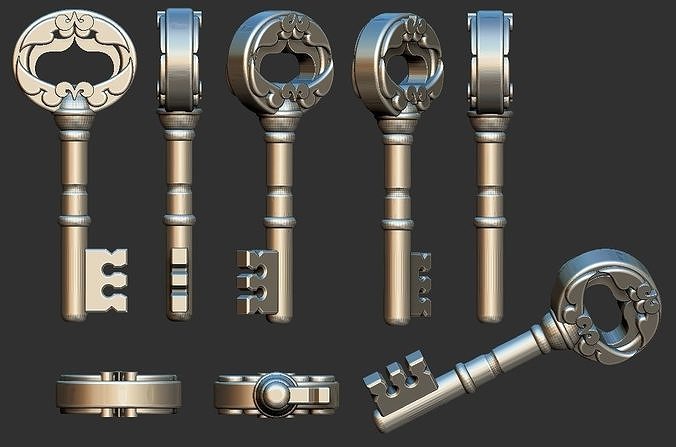 The Key silver 3D print model