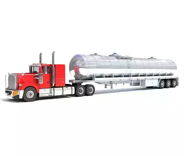 Truck with Tank Semitrailer